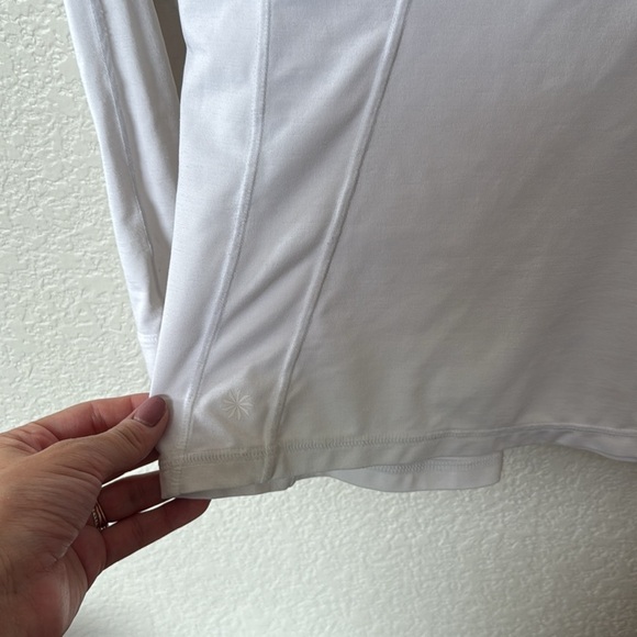 Athleta Long Sleeve Quarter Zip Up White size xxSmall - Picture 7 of 12